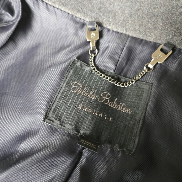 Aritzia Talula Babaton Grey Wool Cashmere Blend Pea Coat XXS - Picture 5 of 8